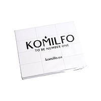Шлифовщик для ногтей Komilfo Medium 50*30*12 мм белый 120/120 (24 шт. в пачке)