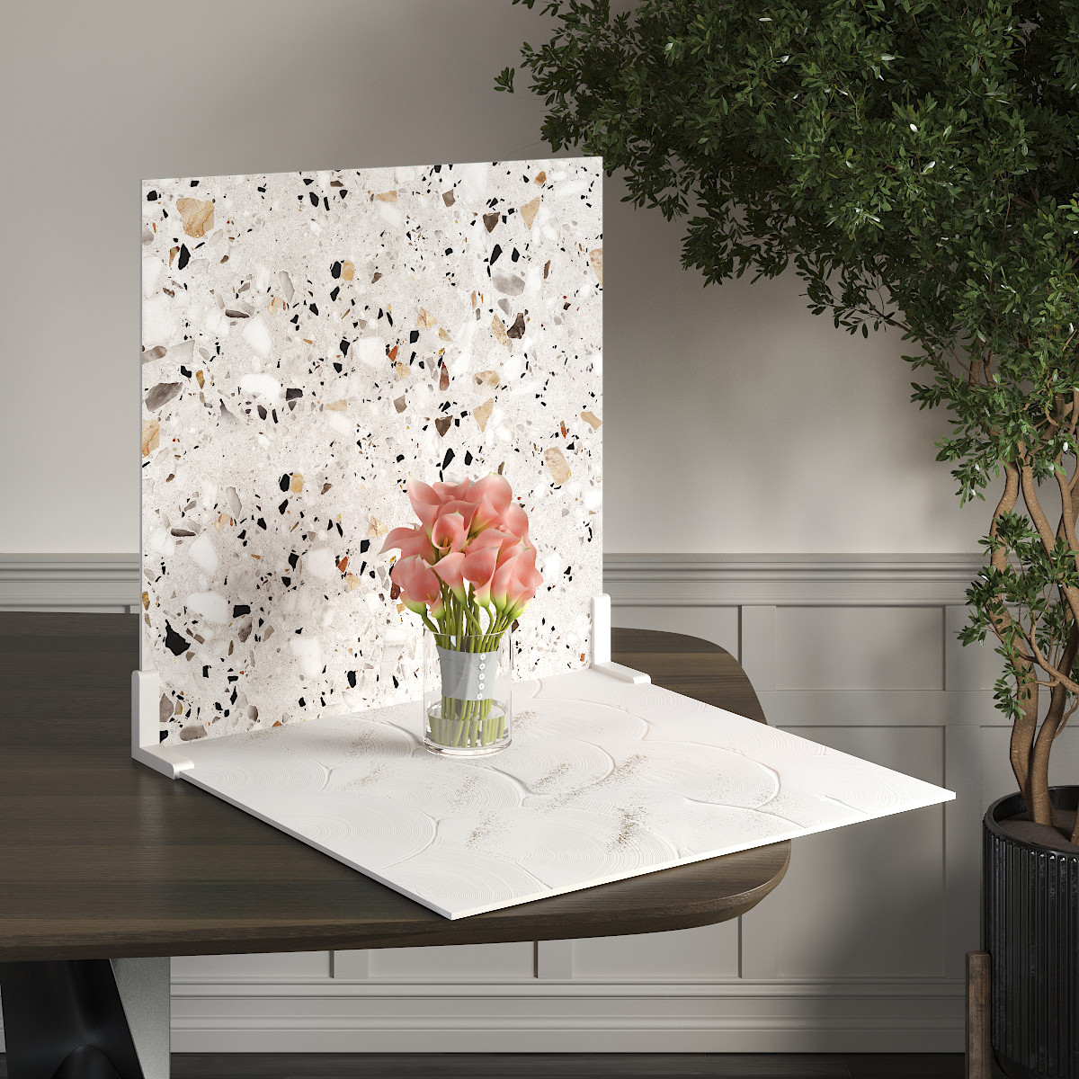 Пластиковий кутовий 2d фотофон, PolyPlast 40x40см - №62042