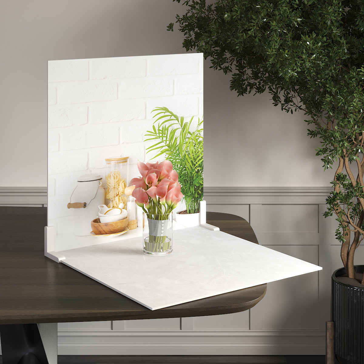 Пластиковий кутовий 2d фотофон, PolyPlast 40x40см - №62044