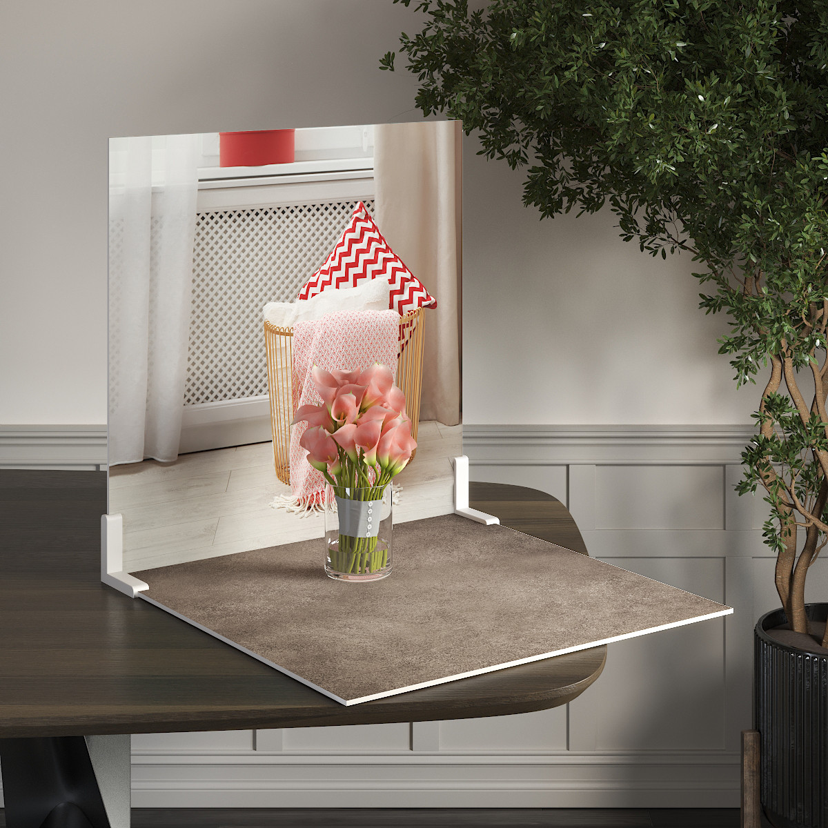 Пластиковий кутовий 2d фотофон, PolyPlast 40x40см - №62045