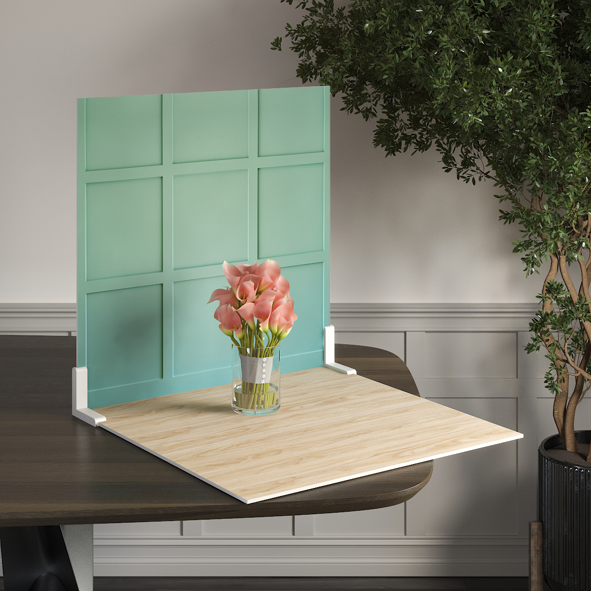 Пластиковий кутовий 2d фотофон, PolyPlast 40x40см - №62047