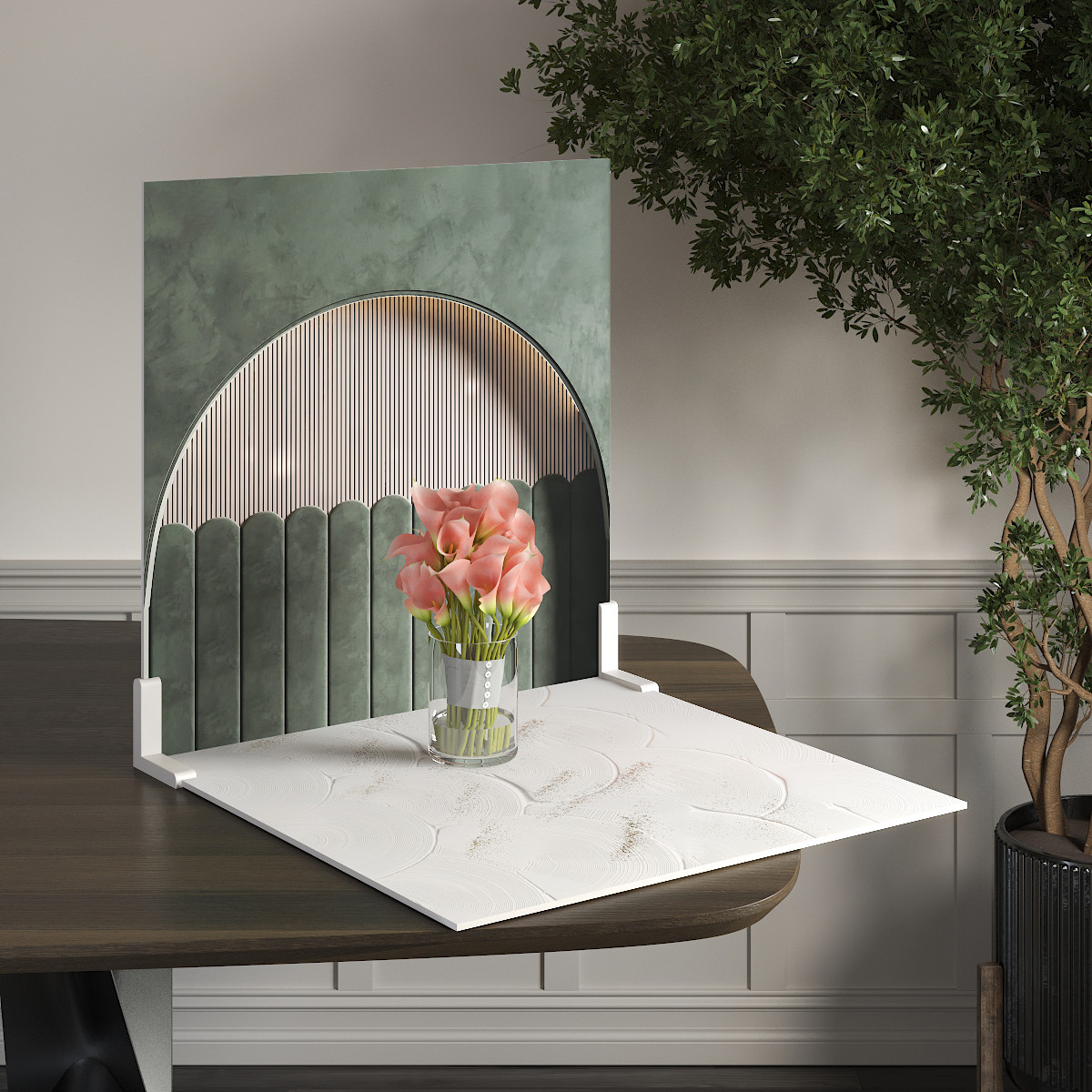Пластиковий кутовий 2d фотофон, PolyPlast 40x40см - №62050