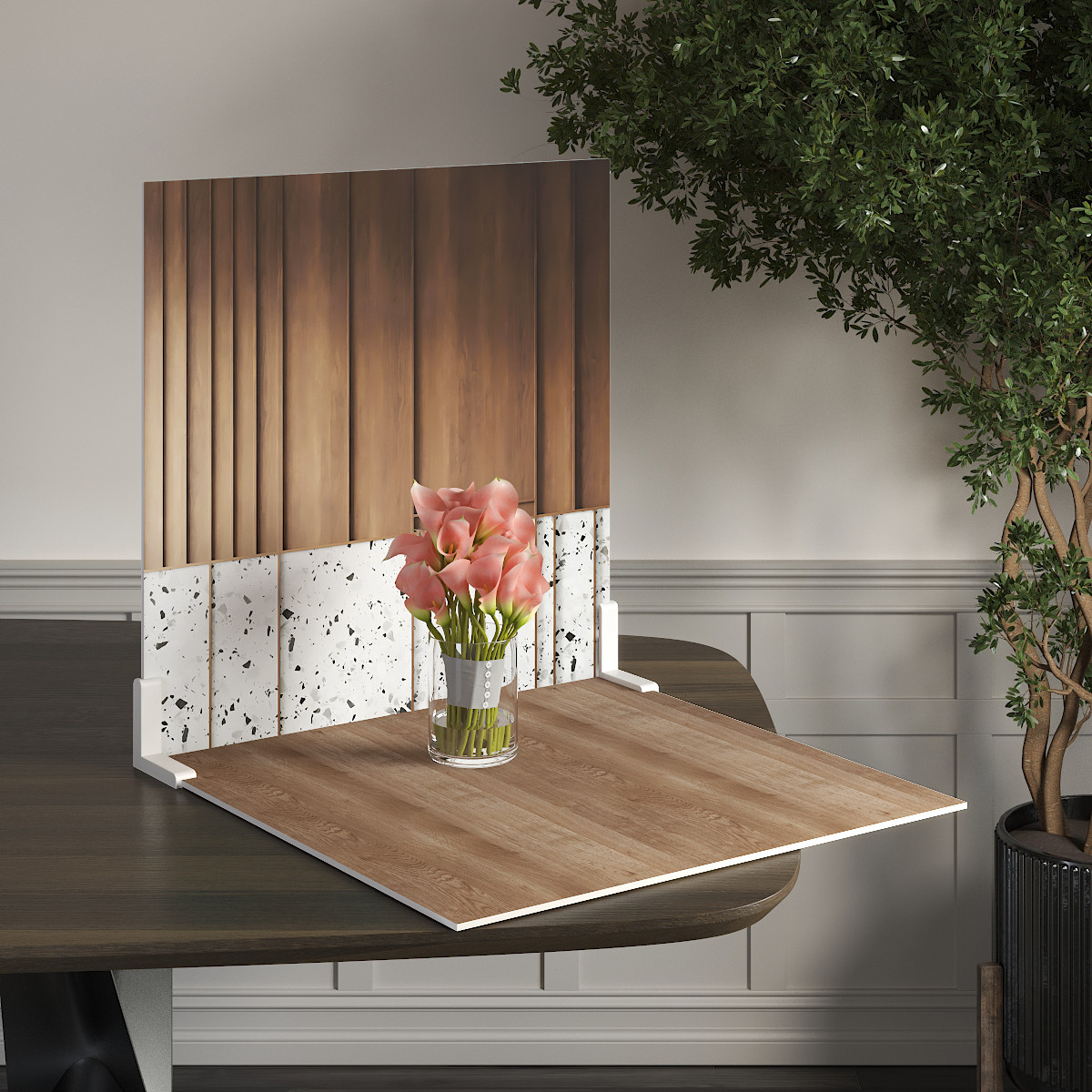 Пластиковий кутовий 2d фотофон, PolyPlast 40x40см - №62051
