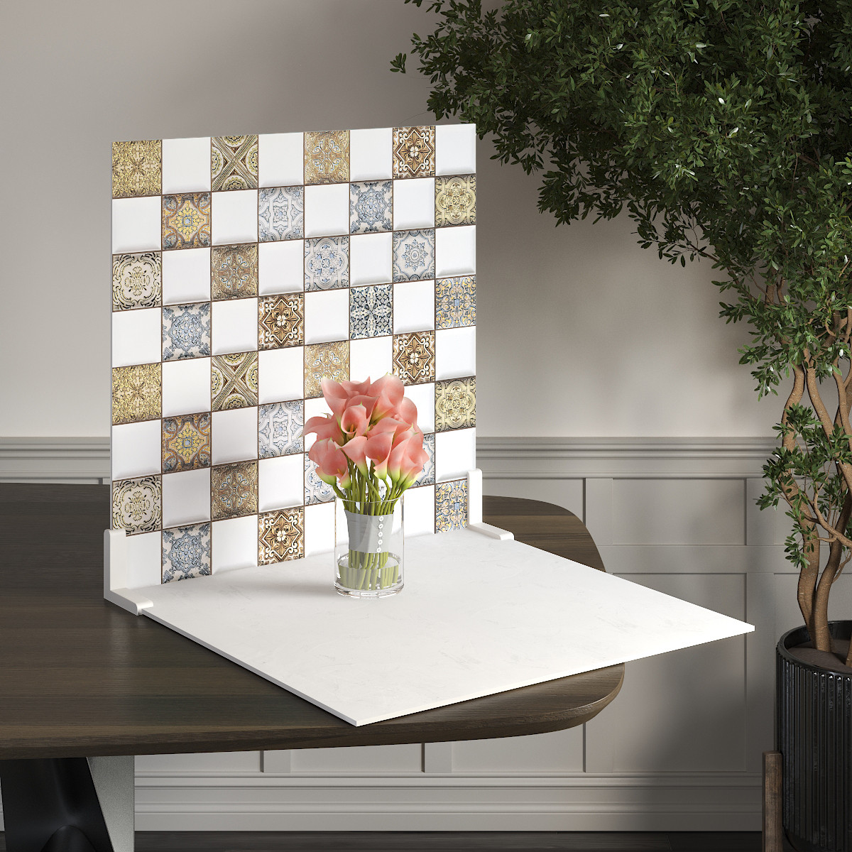 Пластиковий кутовий 2d фотофон, PolyPlast 40x40см - №62054