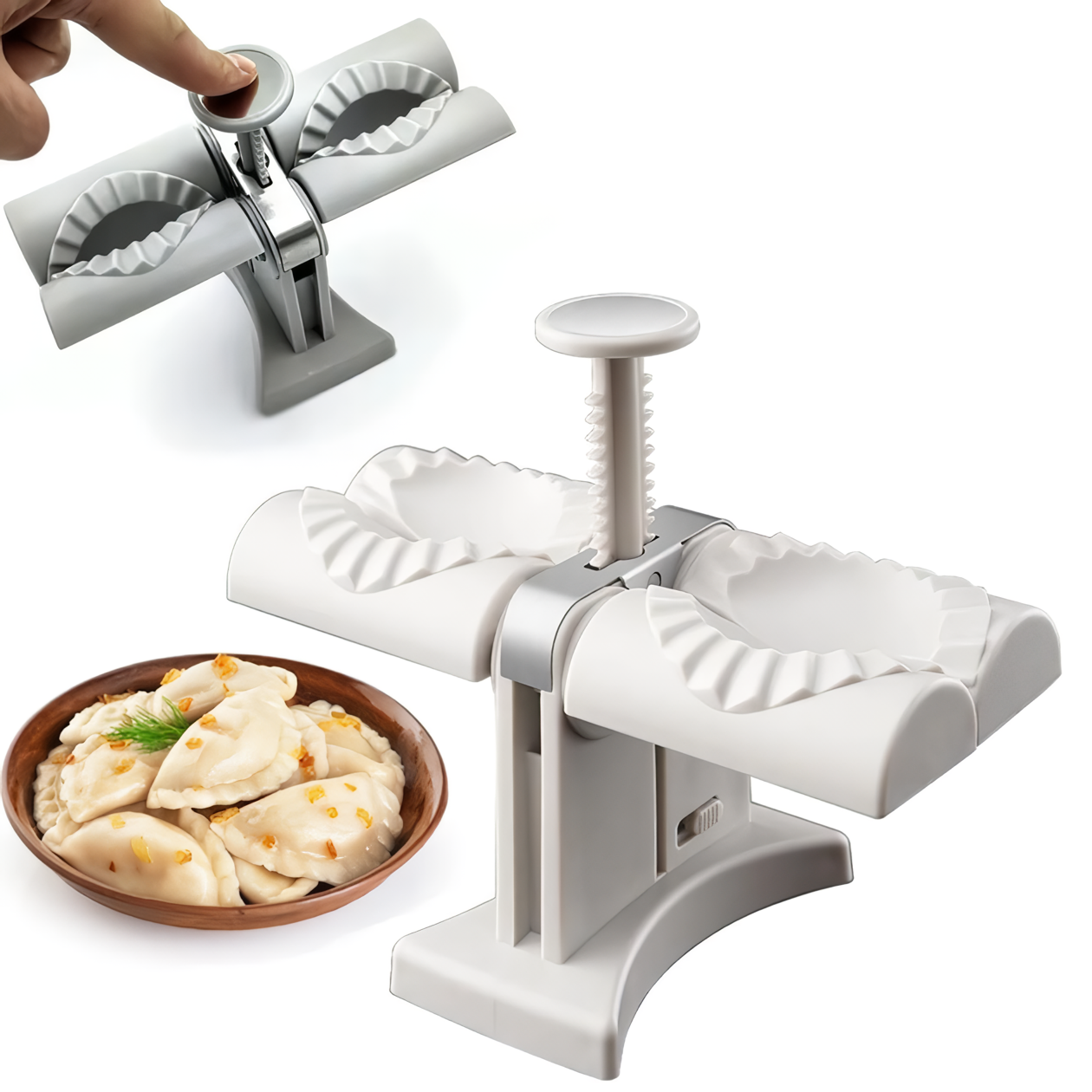 Форма для вареників і пельменів MA-24 прес-форма для вареників форма для ліплення вареників подвійна, фото 1