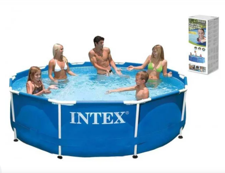 Басейн каркасний круглий Intex 305*76 см, на 4485л води, для дітей від 6+ років. Синій. 28200