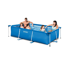 Каркасний басейн INTEX прямокутний 220-150-60 см, об'єм1662л.Синій 28270