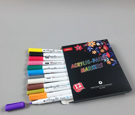 Акрилові маркери для малювання та творчості, 12 кольорів. С 65265, фото 2
