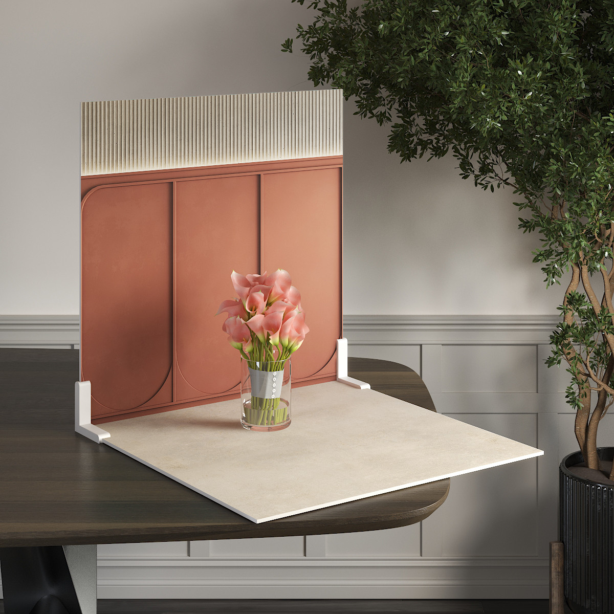 Пластиковий кутовий 2d фотофон, PolyPlast 40x40см - №62056