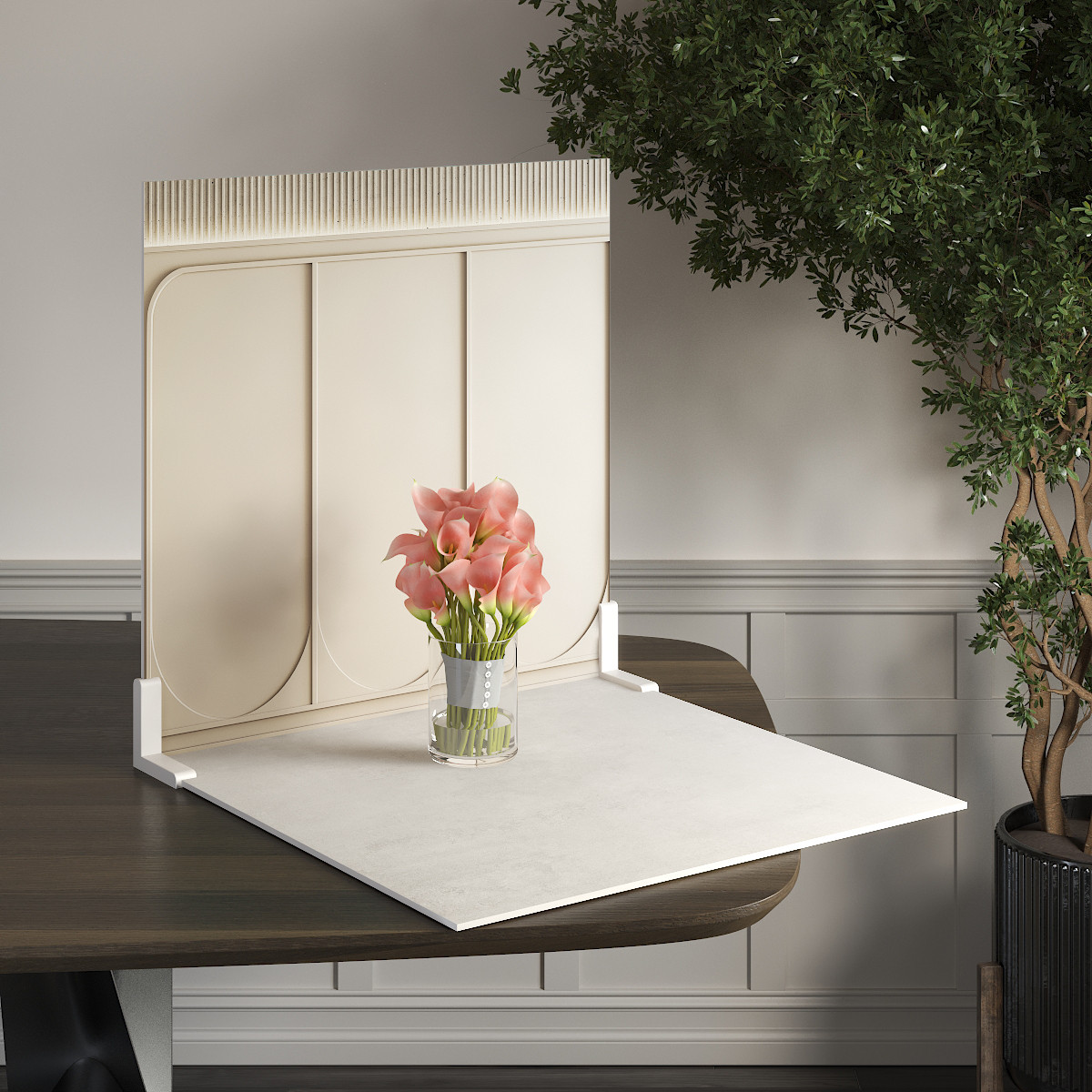 Пластиковий кутовий 2d фотофон, PolyPlast 40x40см - №62058