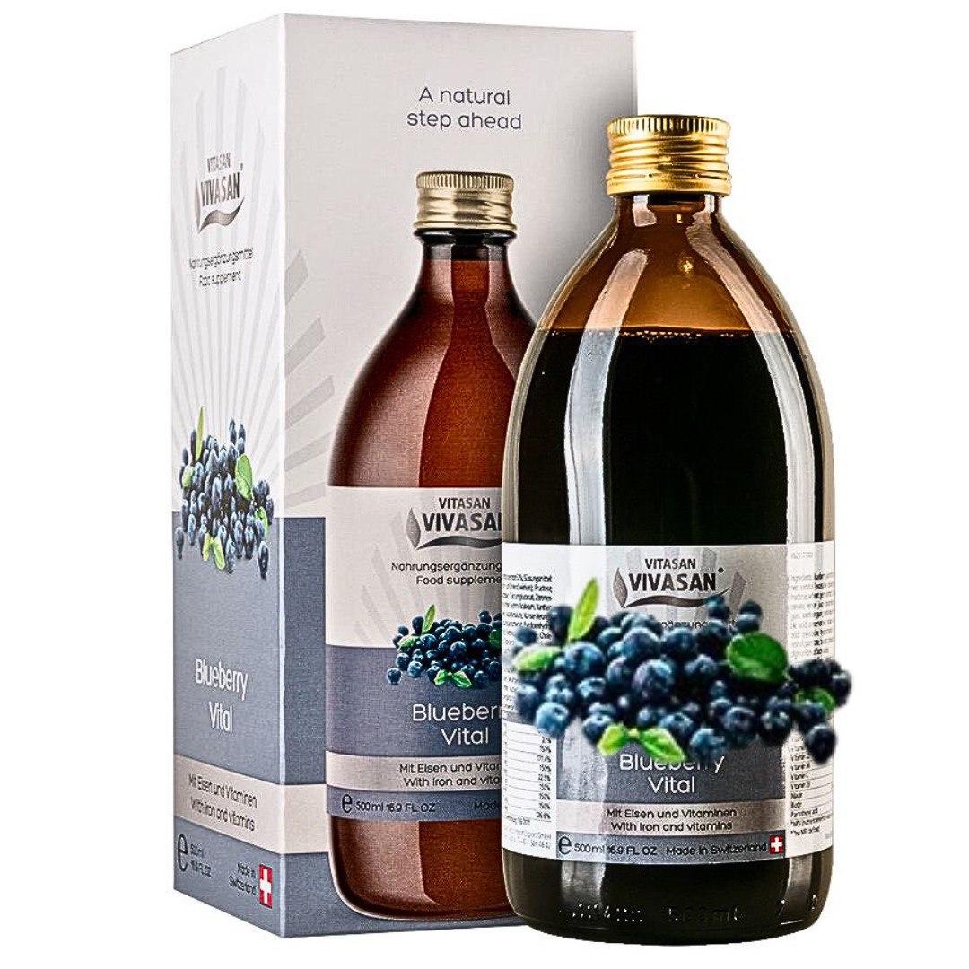 Напиток Черника Витал Blueberry Vital Вивасан Швейцария 500 мл, фото 1