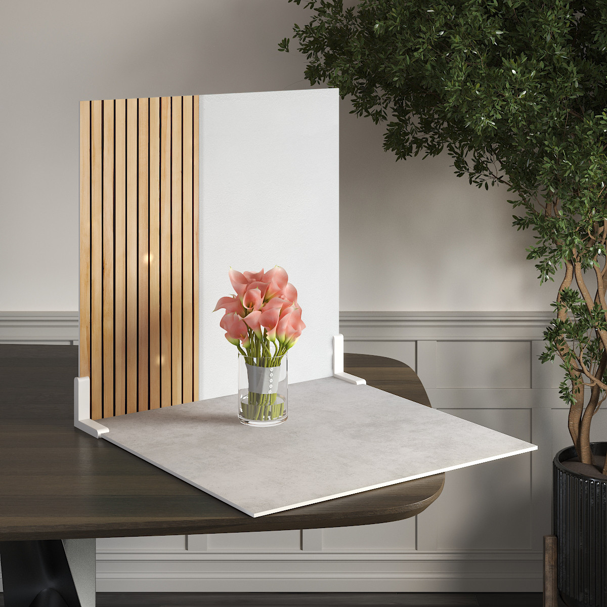 Пластиковий кутовий 2d фотофон, PolyPlast 40x40см - №62025