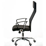 Офісне крісло Silba чорне сітка спинка з підголівником, фото 2