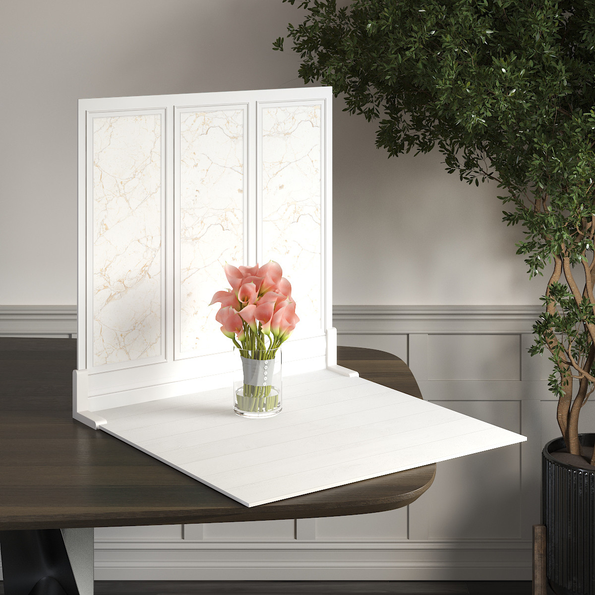 Пластиковий кутовий 2d фотофон, PolyPlast 40x40см - №62024