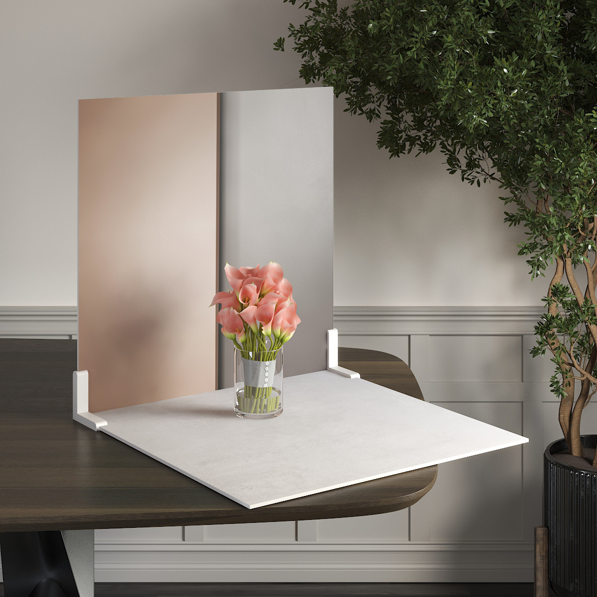 Пластиковий кутовий 2d фотофон, PolyPlast 40x40см - №62027