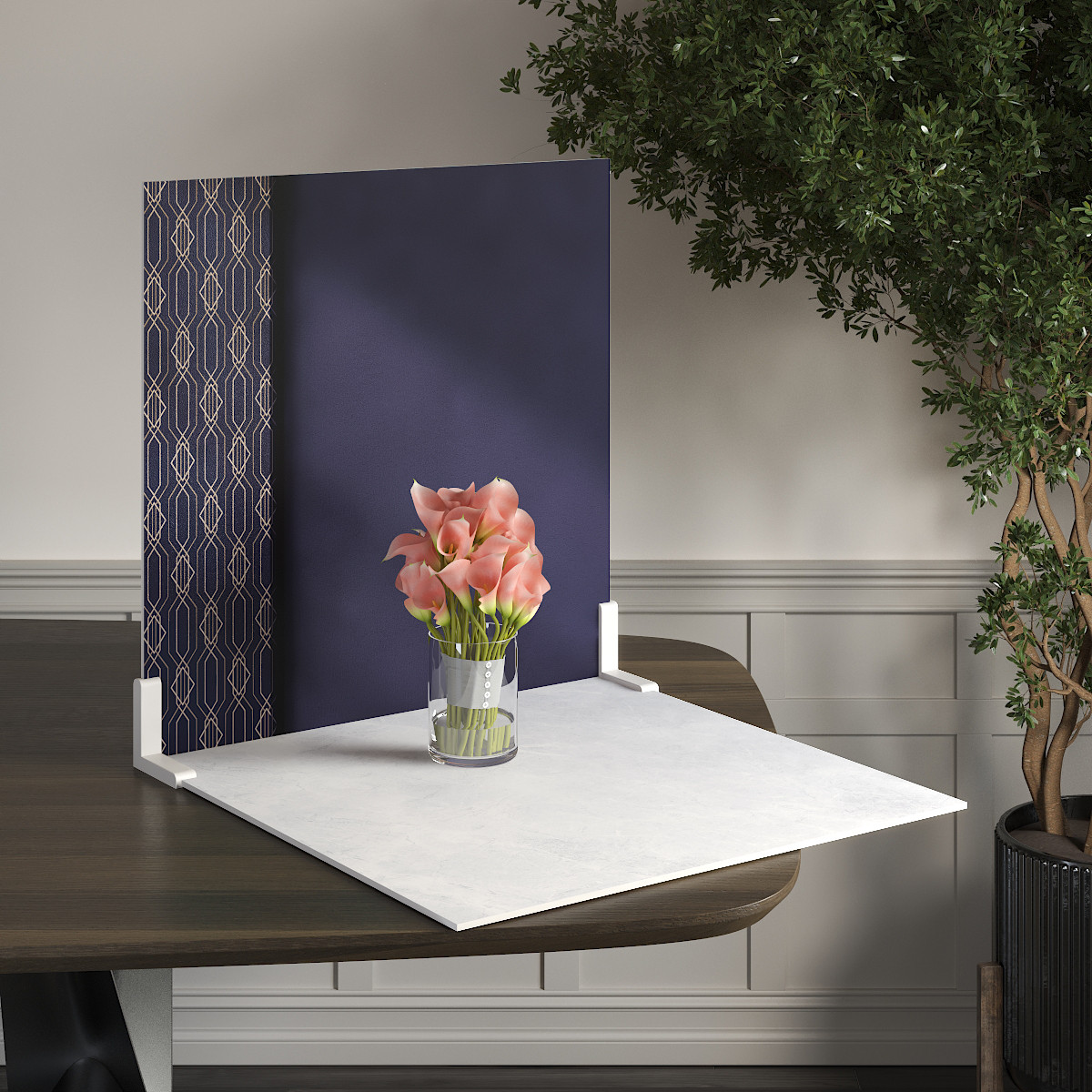 Пластиковий кутовий 2d фотофон, PolyPlast 40x40см - №62031
