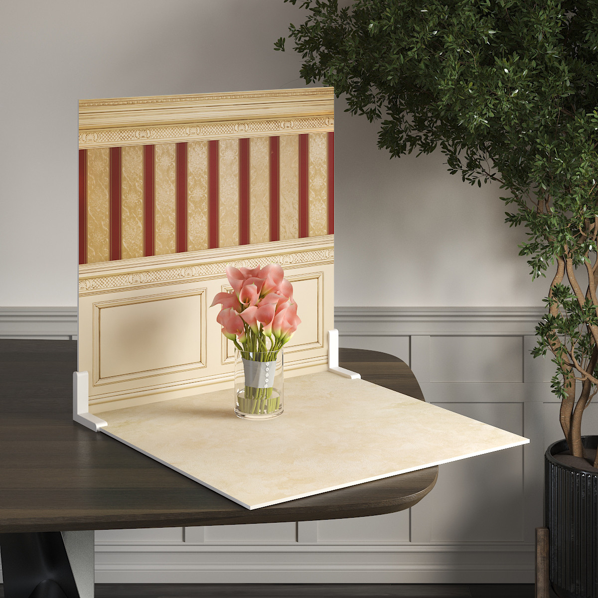 Пластиковий кутовий 2d фотофон, PolyPlast 40x40см - №62033