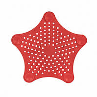 Решетка для раковины Mine Звезда 18х18 см Красный (hub_1ndzb2) ZZ, код: 7541501