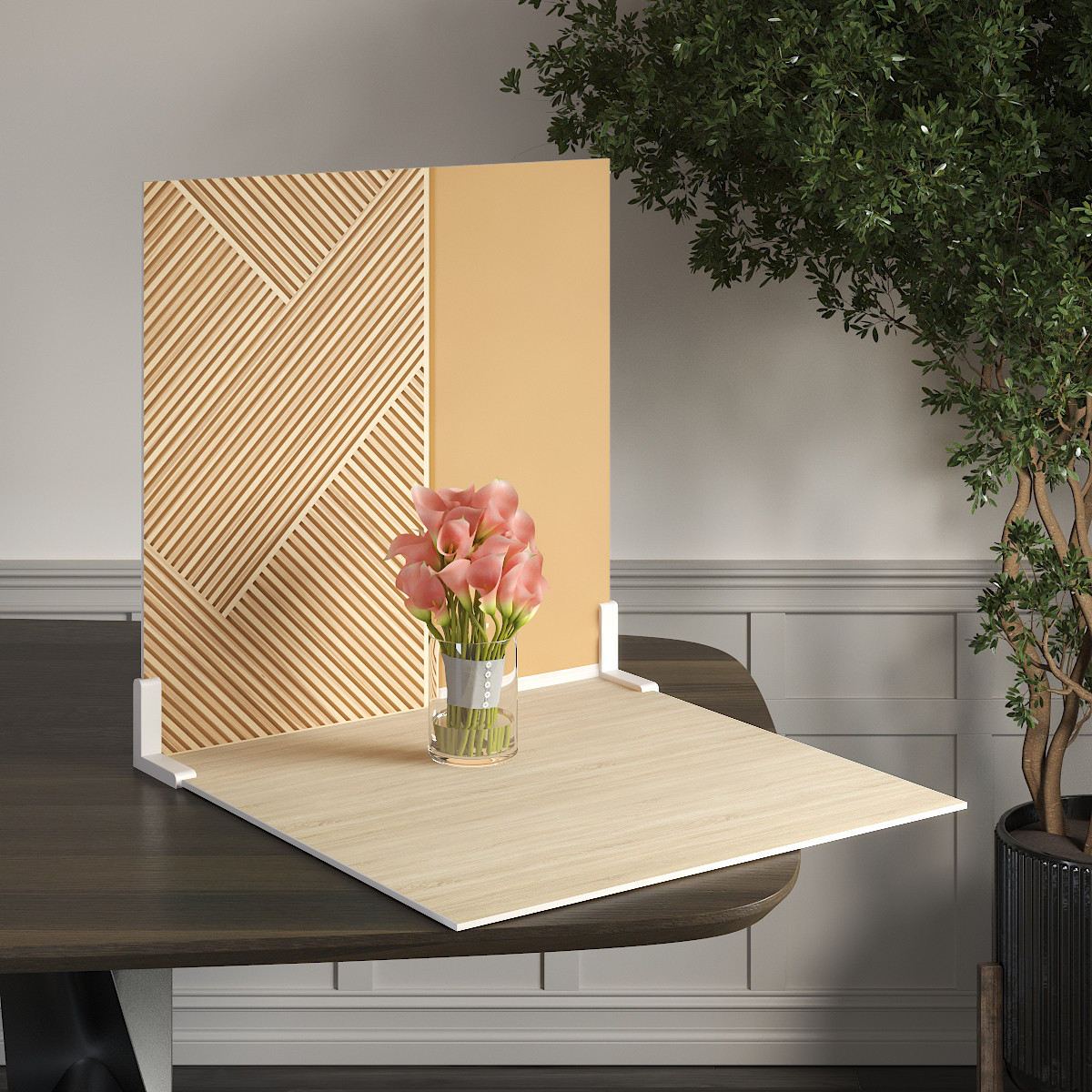 Пластиковий кутовий 2d фотофон, PolyPlast 40x40см - №62036
