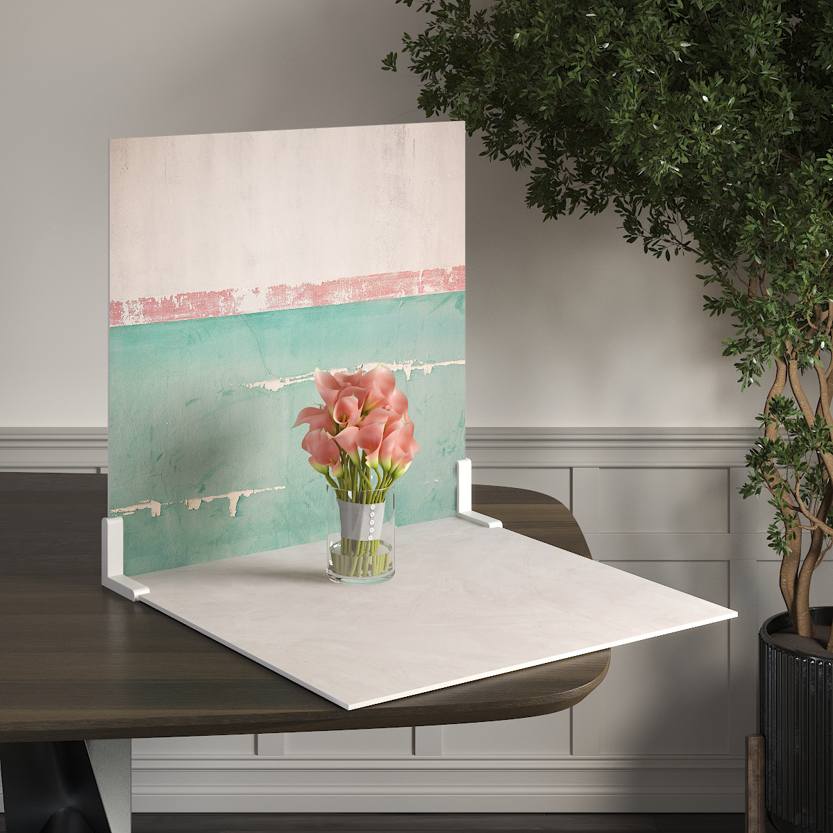 Пластиковий кутовий 2d фотофон, PolyPlast 40x40см - №62038