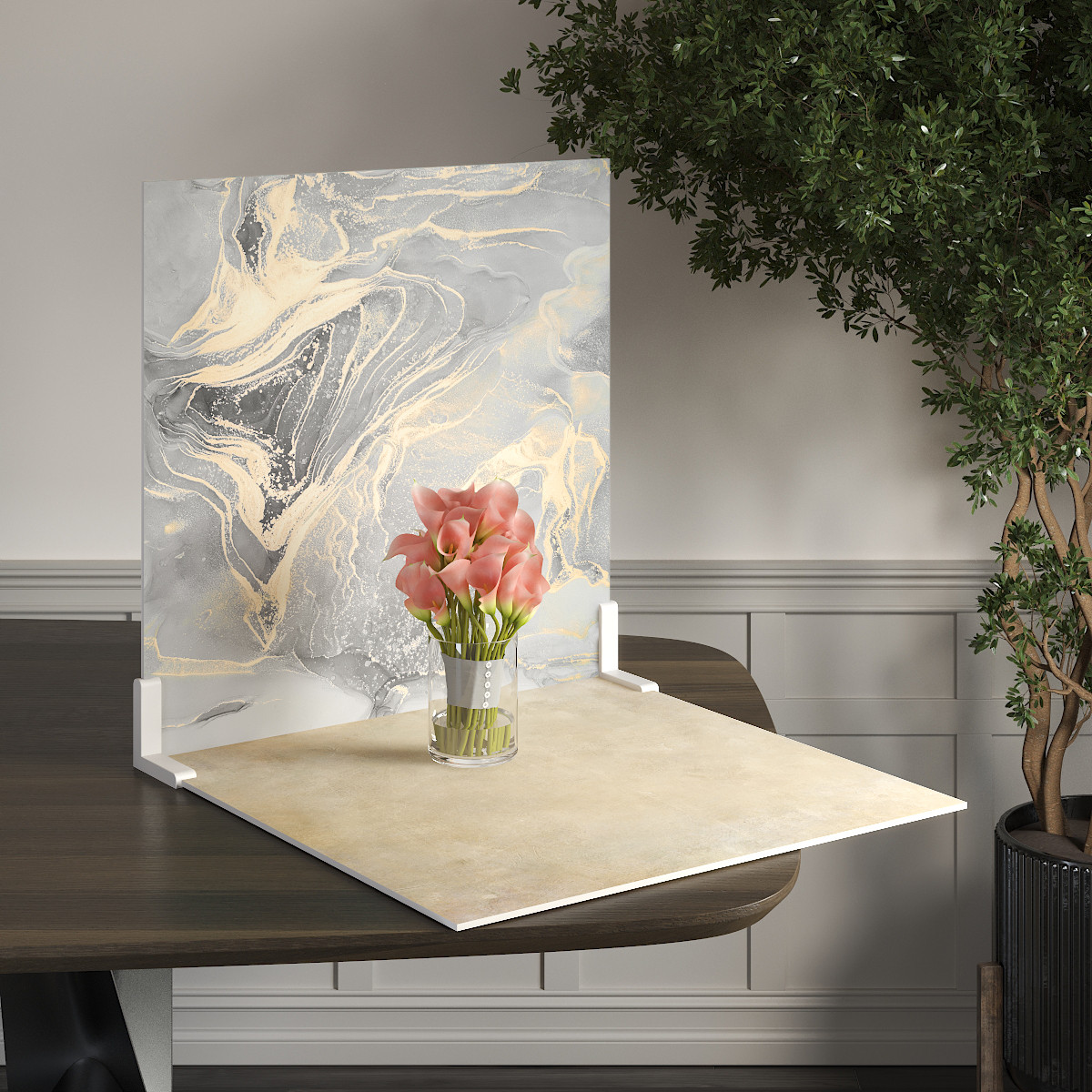 Пластиковий кутовий 2d фотофон, PolyPlast 40x40см - №62010