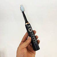 Электрическая зубная щетка Shuke SK-601 аккумуляторная. Ультразвуковая щетка для зубов + 3 насадки. XA-670
