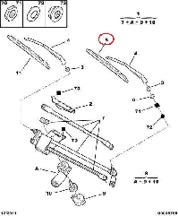 Щітка склоочисника 650 мм Fiat Ducato 230, Peugeot Boxer, Citroen Jumper (94-02), 1328815080, 6426GL, Denckermann, Польща