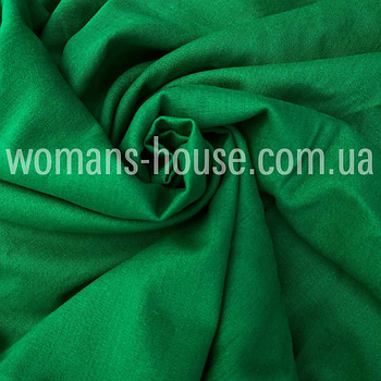 Тканина Льон натуральний (Лляна тканина) Зелений