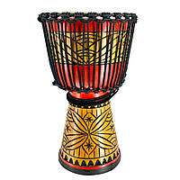 Джембе Alfabeto DJW8 Red Golden Leaf Grass