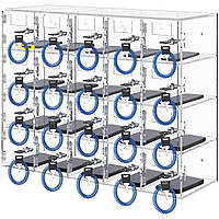 Шафка для мобільних телефонів VEVOR, 20 відділень з акрилового матеріалу з дверними замками і ключами,