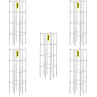 Клітки для томатів VEVOR клітка для підтримки рослин 5 штук квадратна сталева 3,8 футів срібляста