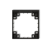 Рамка промежуточная Karlik Mini черная матовая 12MRPB-1s для розетки выключателя с крышкой 1-я