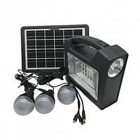 Переносной светодиодный фонарь Solar light system CL-28 с солнечной панелью 3-мя лампочками js