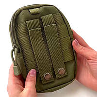 Тактическая сумка - подсумок для телефона, система MOLLE органайзер тактический из кордуры. FN-901 Цвет: хаки