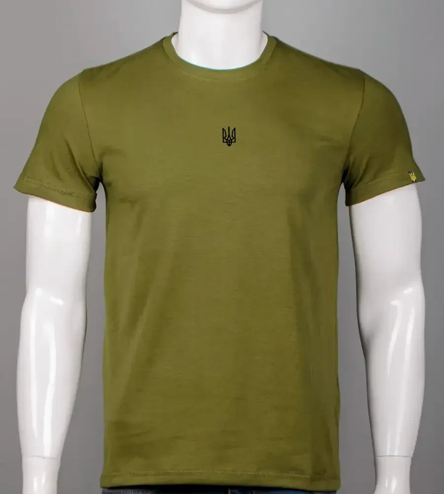 Футболка чоловіча Тризуб Хакі 2401м, M (1шт), фото 1