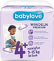 Підгузки Babylove 4+ Німеччина (9-15кг) 38шт