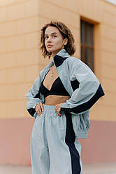 Спортивний жіночий костюм двійка кофта на замку та штани стильні жіночі спортивні речі на кожен день