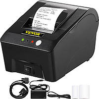 Термопринтер VEVOR 12 В 2 А принтер етикеток портативний принтер чеків принтер чеків 58 мм чорний 384