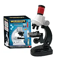 Микроскоп (2 вида, подсветка, 5 стеклышек, пинцет, 2 баночки для образцов, в коробке) 2510/2511
