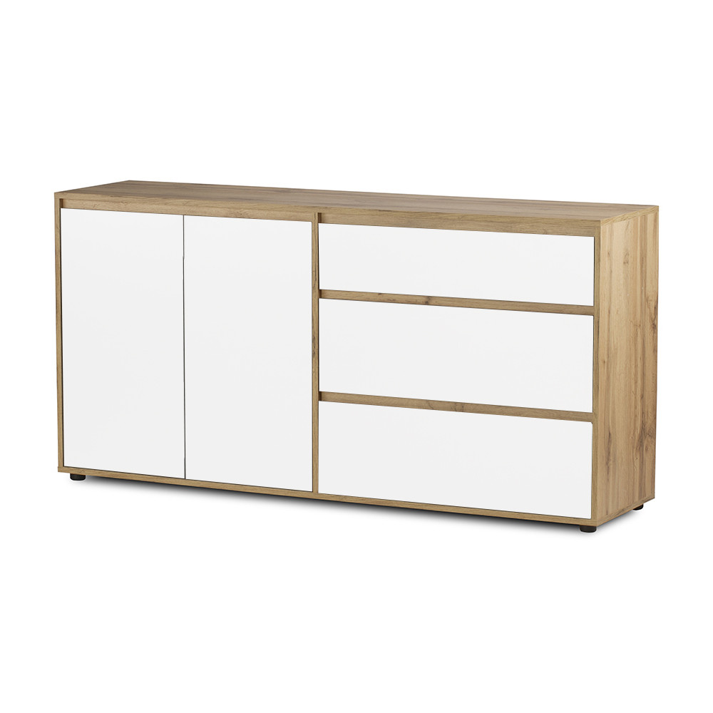 Стильний низький довгий комод 2Д3Ш під телевізор без ручок 160см з шухлядами полицями у вітальню Нітро Софт Сокме