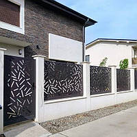 Ворота хвіртки огорожі паркани з металу з власним дизайном