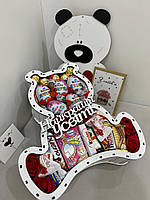 Сладкий подарочный мишка со сладостями Киндер, Вкусный элитный набор конфет, Вкусный подарочный набор девушке №1096