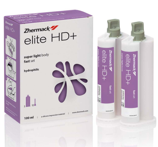 ELITE HD+ SUPER LIGHT, 2 картріджа по 50ml, А-силікон (полівінілсілоксан) дуже низької в'язкості, Елит аш д +