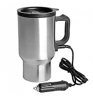 Автомобільна термочашка Electric Mug з підігрівом 400 мл Сріблястий js
