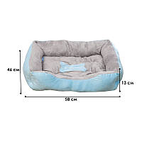 Лежак для котів собак Taotaopets 545508 Blue M 58*46CM js