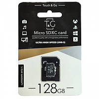 Карта пам'яті MicroSDHC 128GB UHS-3 Class 10 T&G З адаптером js