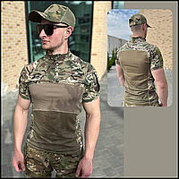 Боевая тактическая рубашка ubacs с коротким рукавом esdy мультикам повседневная для военнослужащих
