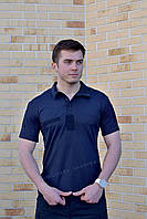 Футболка Поло синя Тактична для ДСНС Cool Pass темно - синя, синє поло для ДСНС, УЗ