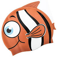 Детская шапочка для плавания Bestway Рыбка, размер S 3+, обхват головы 48-52 см, Оранжевый (IP-169500)