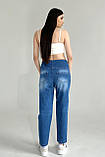 Джинси МОМ з високою спинкою для вагітних 2225 0030 блакитні, фото 4